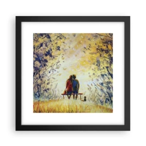 Pôster com moldura preta - Um momento mágico - 30x30 cm