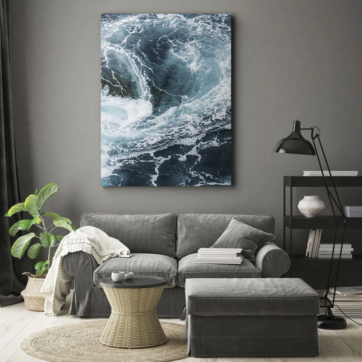 Quadro em tela - Portões para o Interior da Terra - 55x100 cm