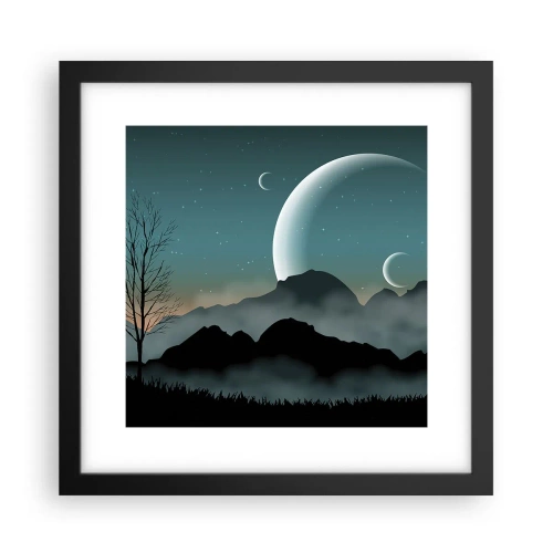 Pôster com moldura preta - Carnaval de uma noite estrelada - 30x30 cm