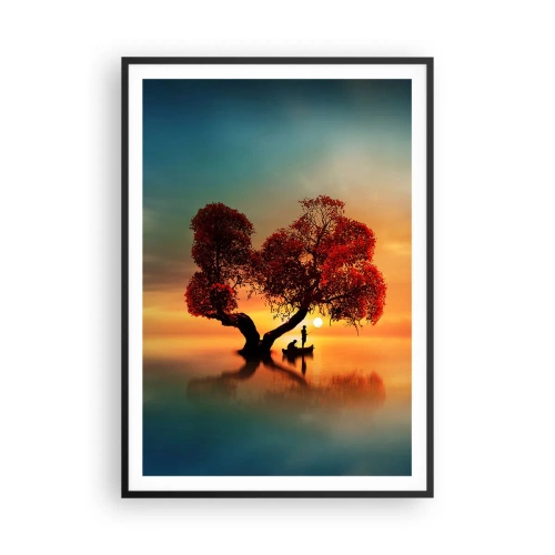 Pôster com moldura preta - A distância e o silêncio do mundo - 70x100 cm