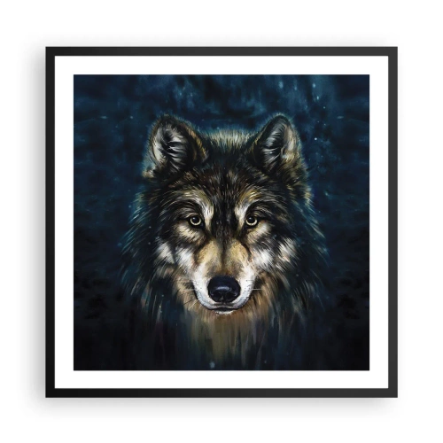 Pôster com moldura preta - Alfa? E ómega - 60x60 cm