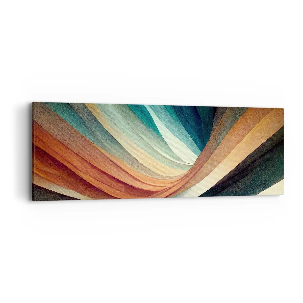 Quadro em tela - Tecido de cores - 90x30 cm