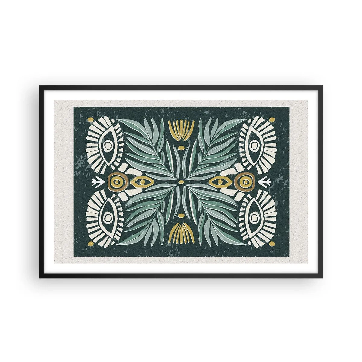 Pôster com moldura preta - Como um recorte folclórico - 91x61 cm