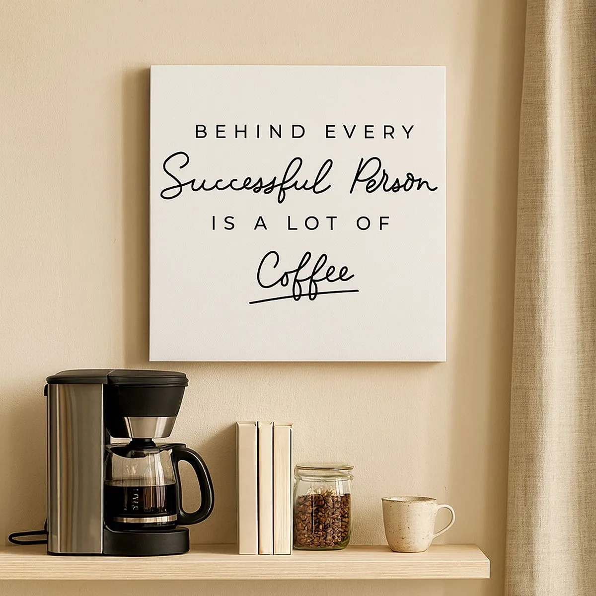 Quadro em tela - O segredo do sucesso - 30x30 cm