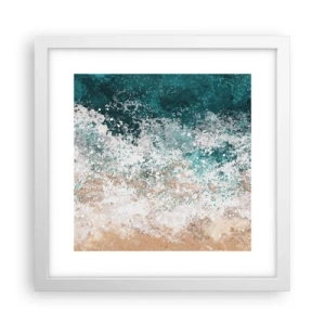 Pôster em moldura branca - Histórias do mar - 30x30 cm