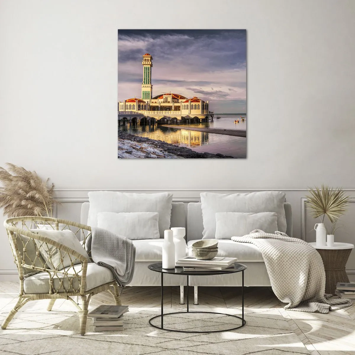 Quadro em vidro - Templo da natureza - 50x50 cm