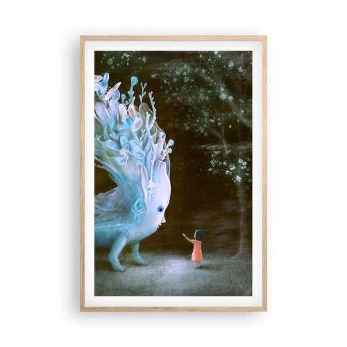 Pôster com moldura de carvalho claro - Encontro fantástico - 61x91 cm