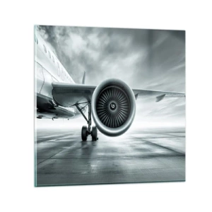 Quadro em vidro - Há poder! - 40x40 cm