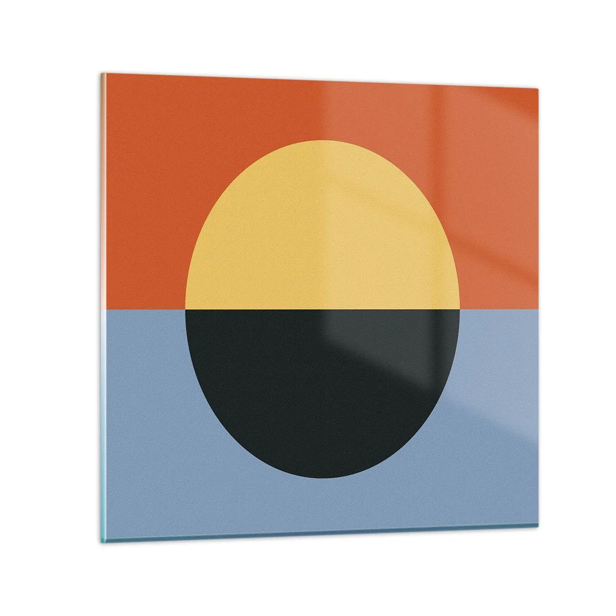 Quadro em vidro - Composição do calor e do frio - 30x30 cm