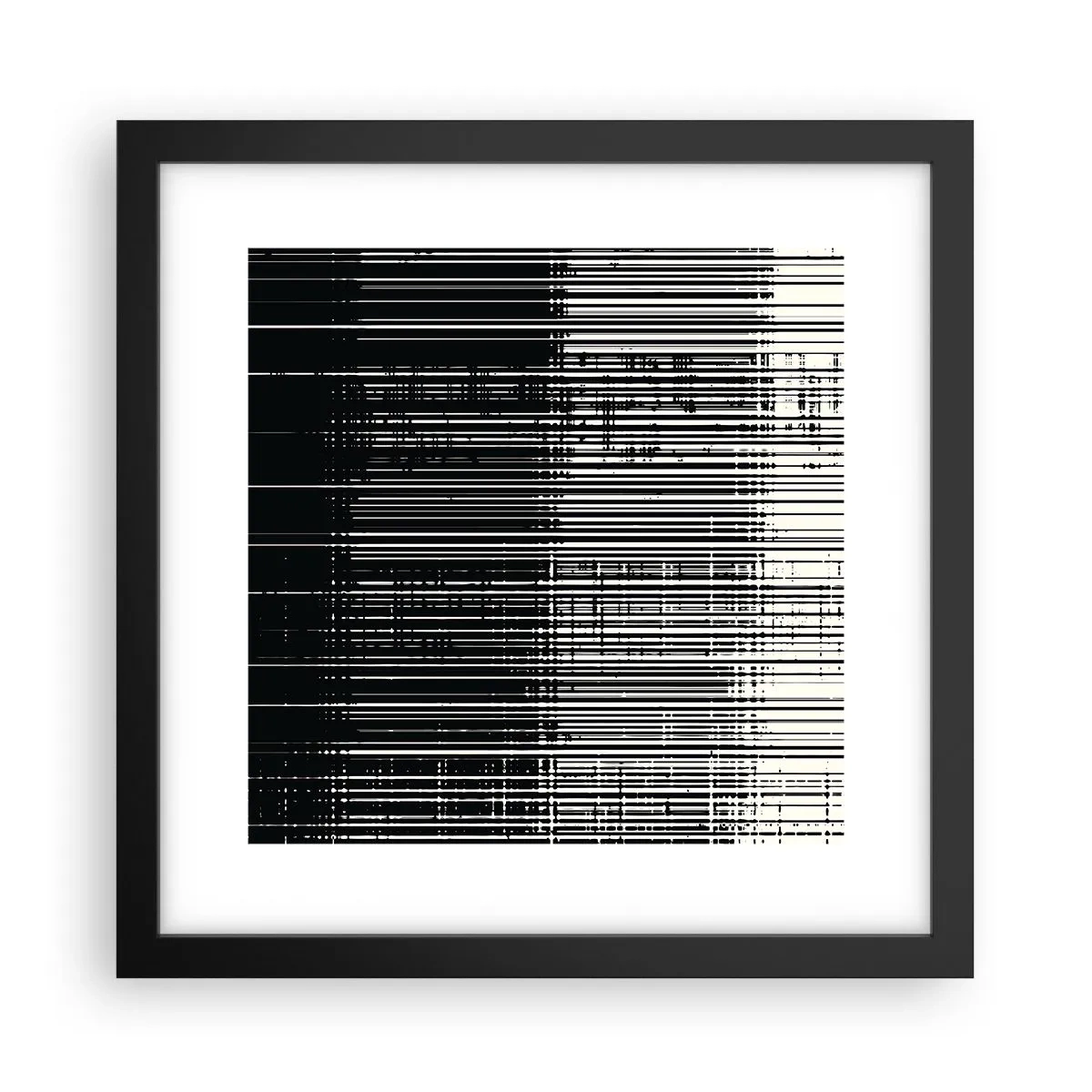 Pôster com moldura preta - Ondas e vibrações - 30x30 cm