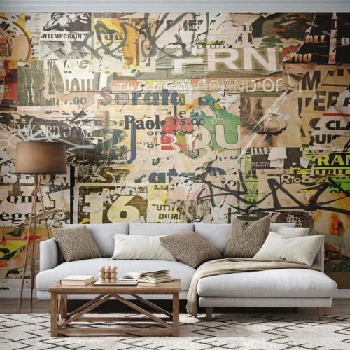 Papel de Parede Premium Sand - O caos - Grafite, Mural, Pedaço - 100x70 cm