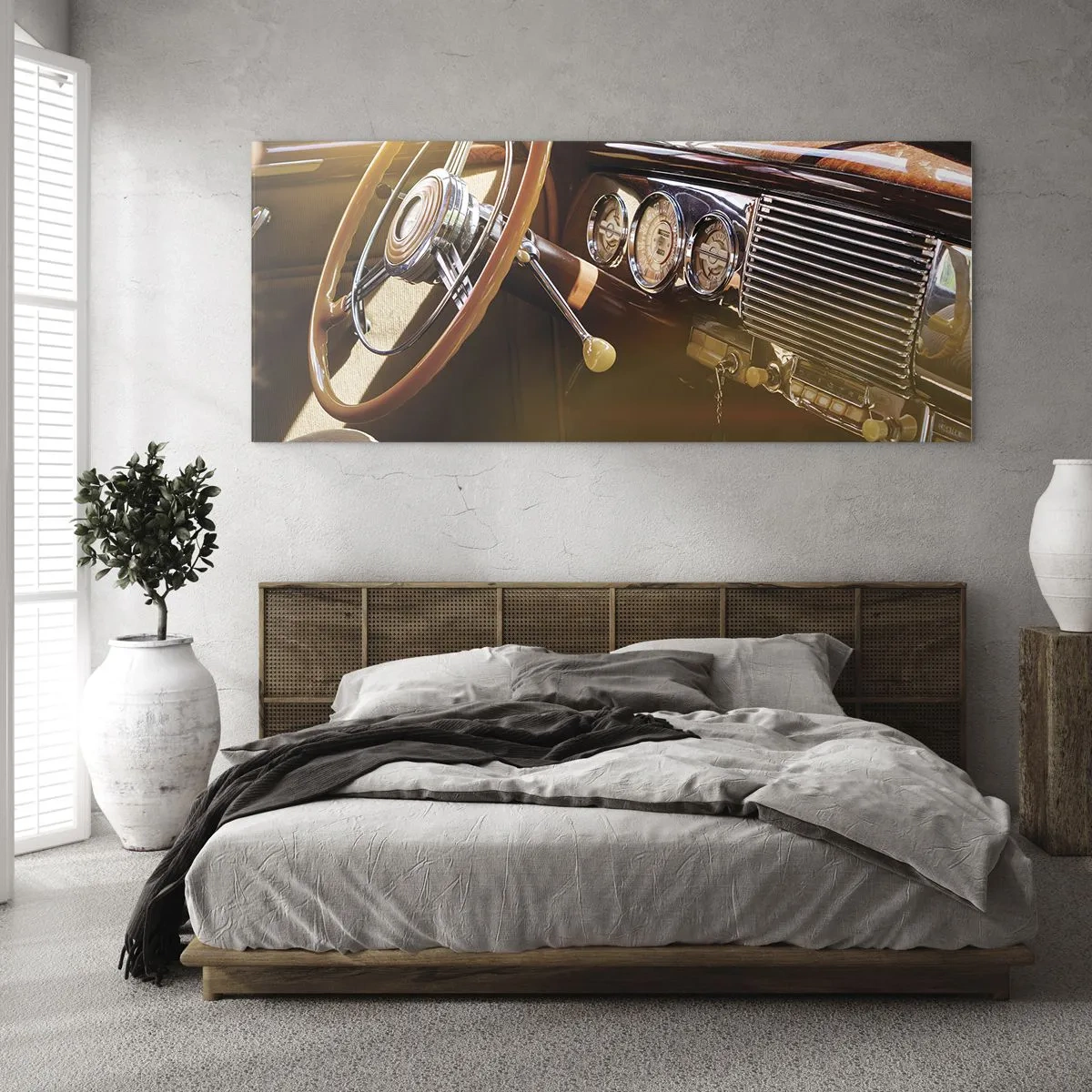 Quadro em vidro - Um sopro de luxo do passado - 100x40 cm