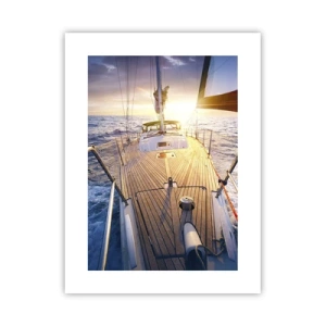 Pôster - Correr sobre as ondas - 30x40 cm