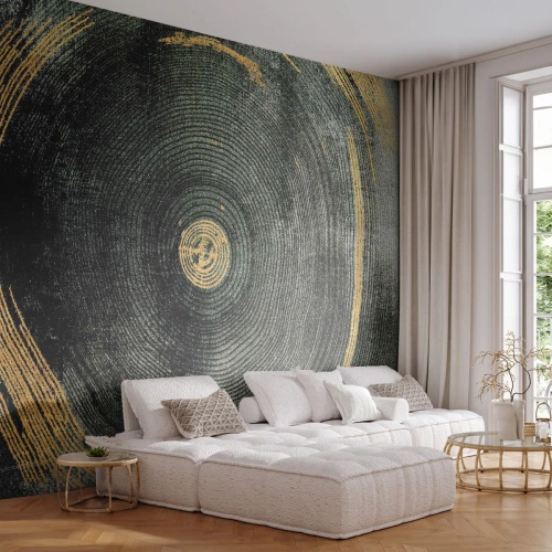Papel de Parede Premium Sand - Mudança e persistência - Escuro, Madeira, Art Deco - 100x70 cm