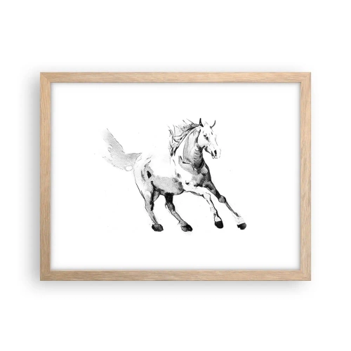 Pôster com moldura de carvalho claro - Alma Indomável - 40x30 cm