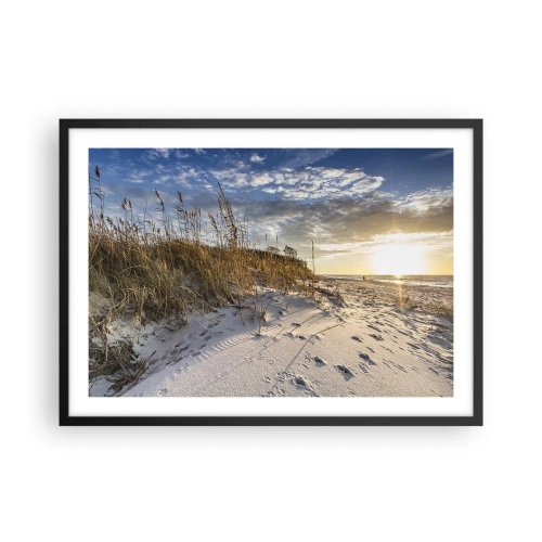 Pôster com moldura preta - Um convite para um passeio - 70x50 cm