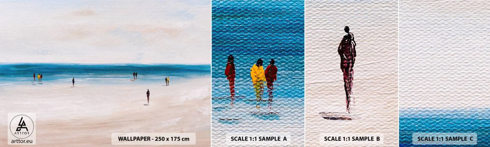 Amostra de Papel de Parede Standard Eco - Uma necessidade natural - Praia, Pessoas, Minimalismo - 100x30 cm