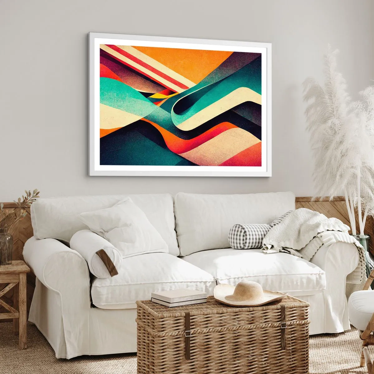 Pôster em moldura branca - Composição intensa - 40x30 cm