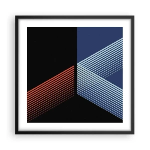 Pôster com moldura preta - Uma história simples - 50x50 cm