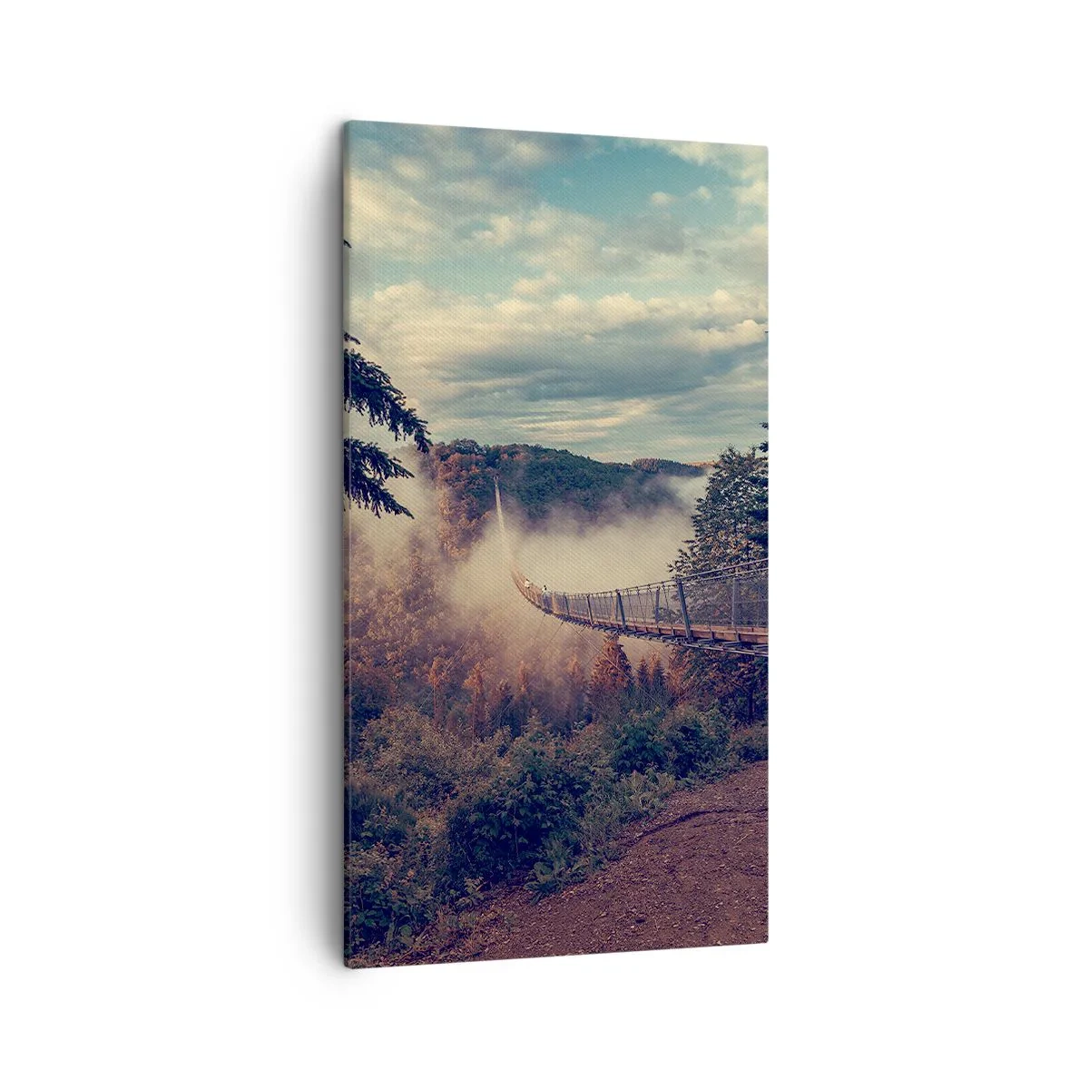 Quadro em tela - Na floresta de outono - 45x80 cm