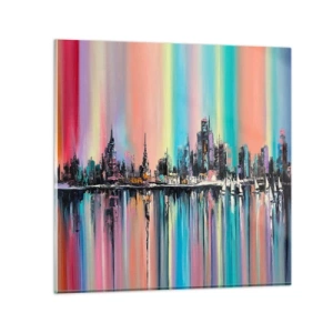 Quadro em vidro - Brilho da noite - 70x70 cm