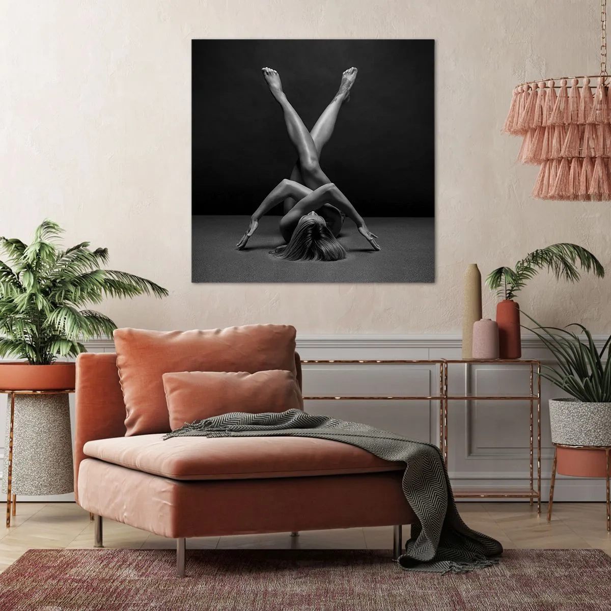 Quadro em tela - Geometria da nudez - 70x70 cm