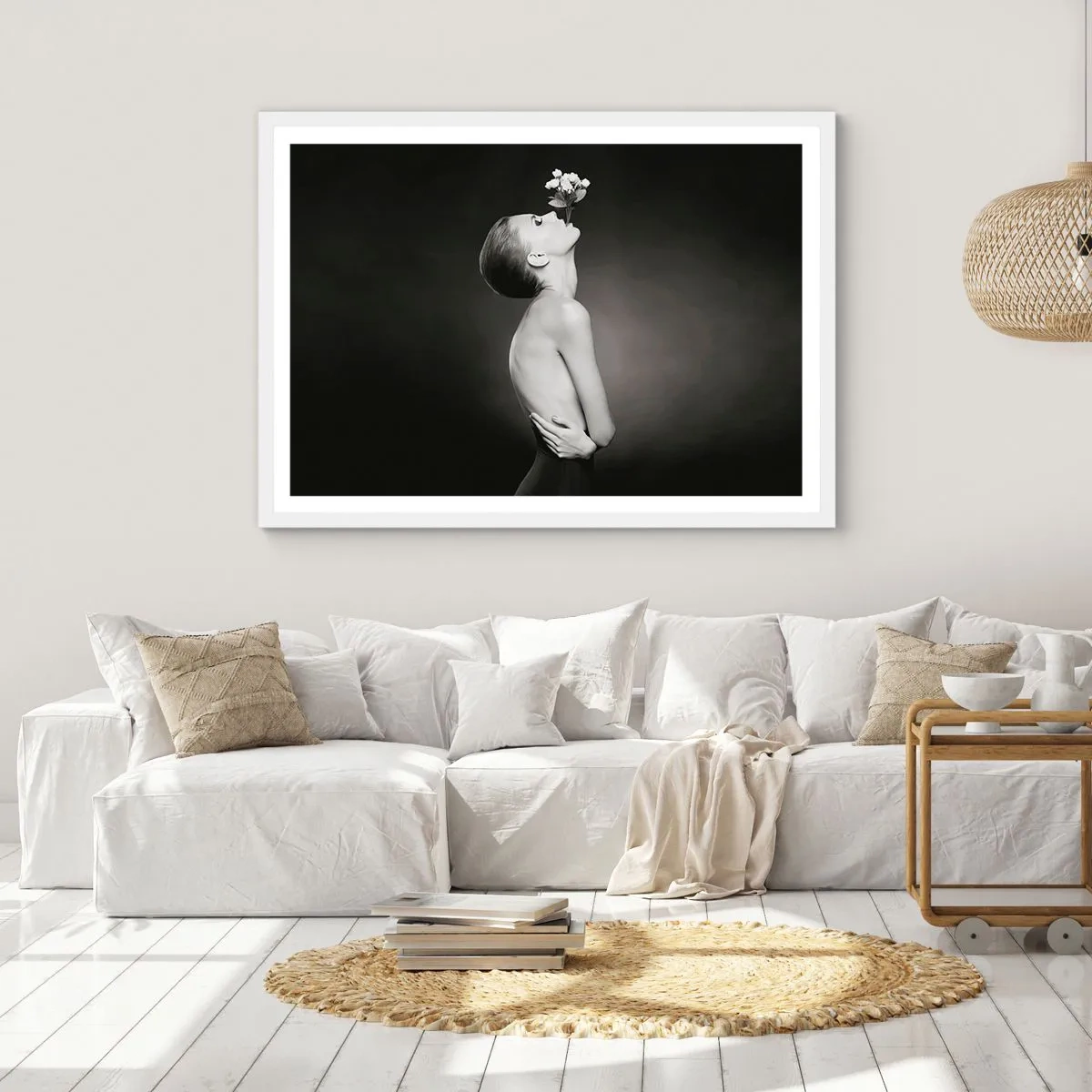 Pôster em moldura branca - Elegância excêntrica - 91x61 cm