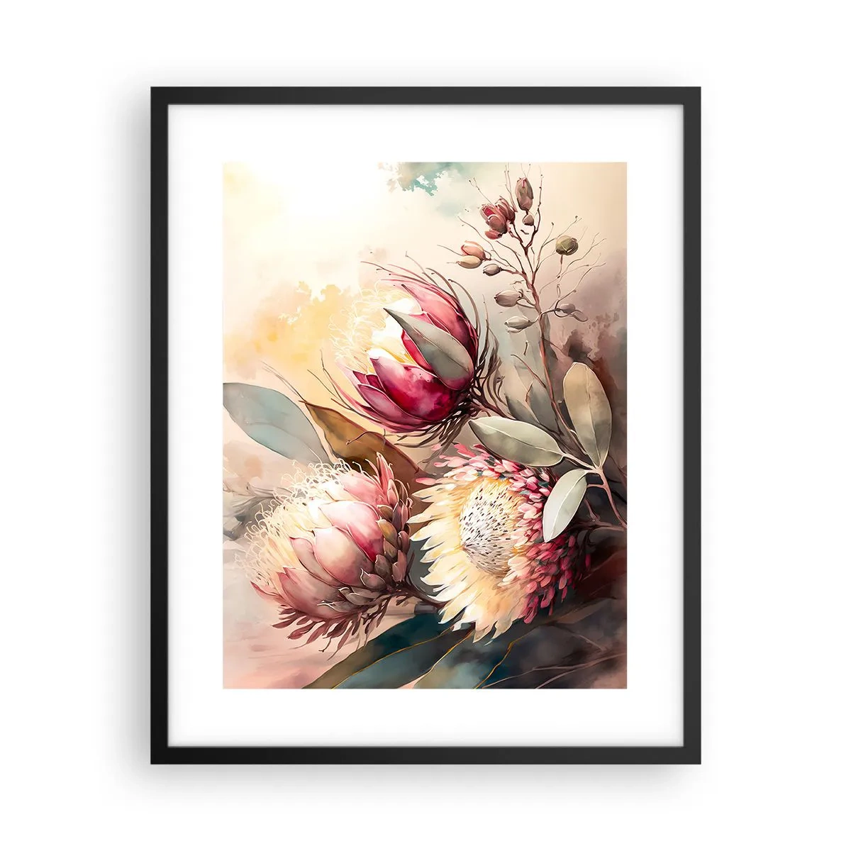 Pôster com moldura preta - De perfil e de frente - 40x50 cm