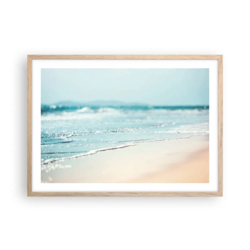Pôster com moldura de carvalho claro - Calor e ruído - 70x50 cm