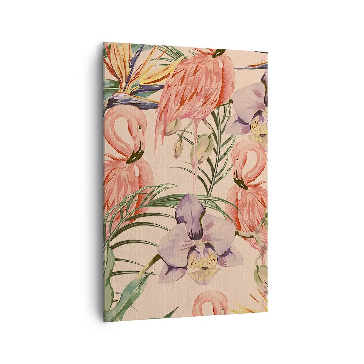 Quadro em tela - Balé rosa em flores - 80x120 cm