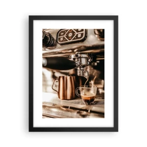 Pôster com moldura preta - Brilho de café - 30x40 cm