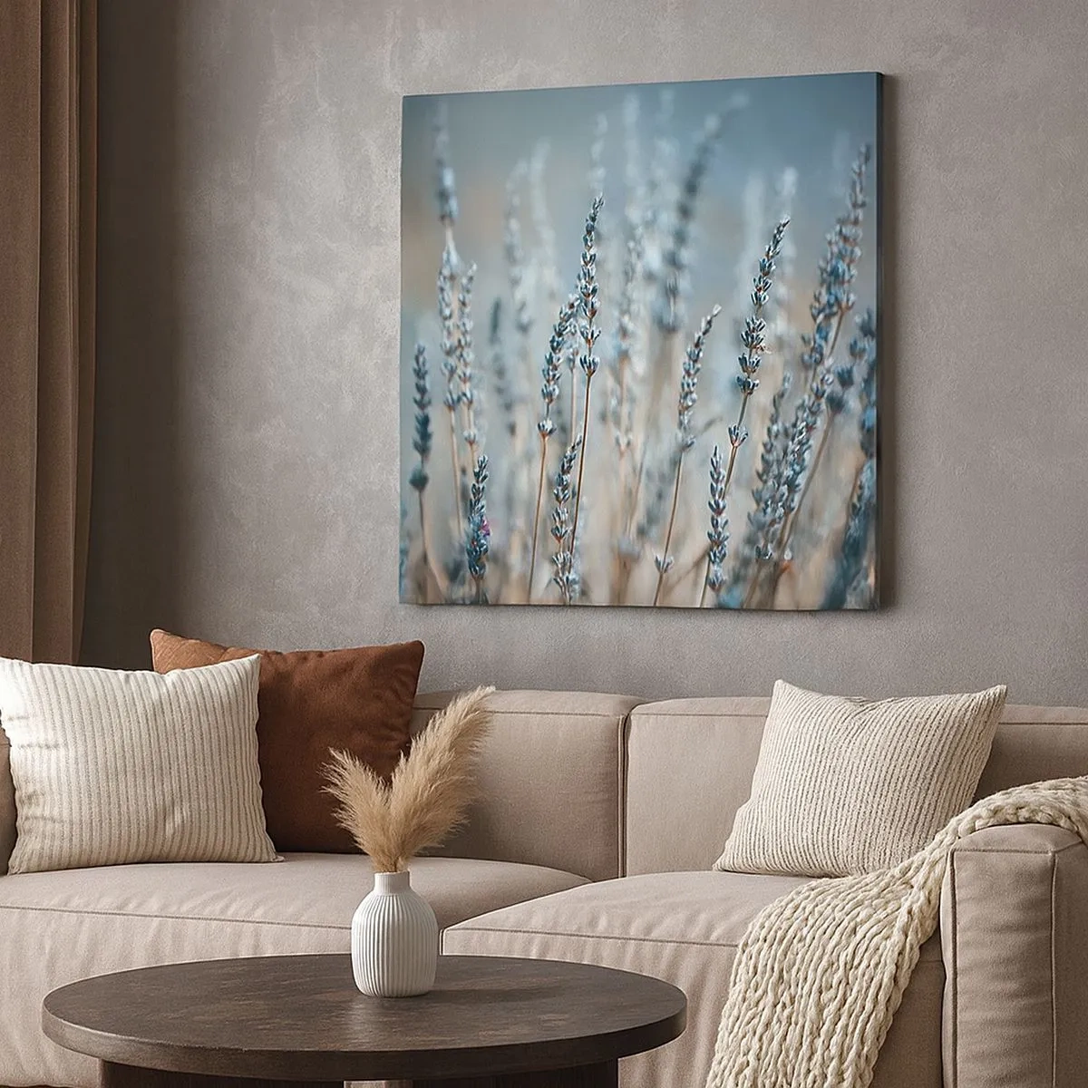 Quadro em tela - Prado perfumado - 30x30 cm