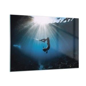 Quadro em vidro - Dança subaquática - 100x70 cm