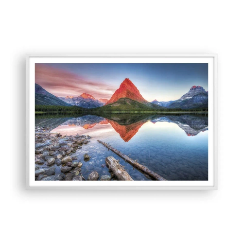 Pôster em moldura branca - Calor e frio - 100x70 cm