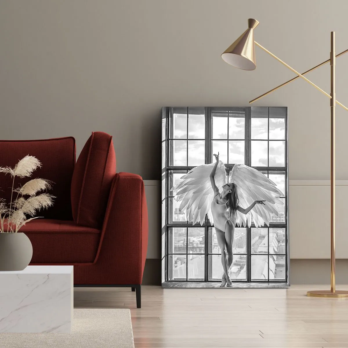 Quadro em tela - Cidade dos Anjos? - 55x100 cm