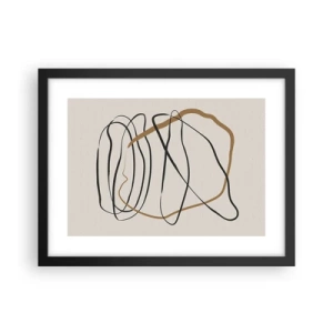 Pôster com moldura preta - Composição – dança em loop - 40x30 cm