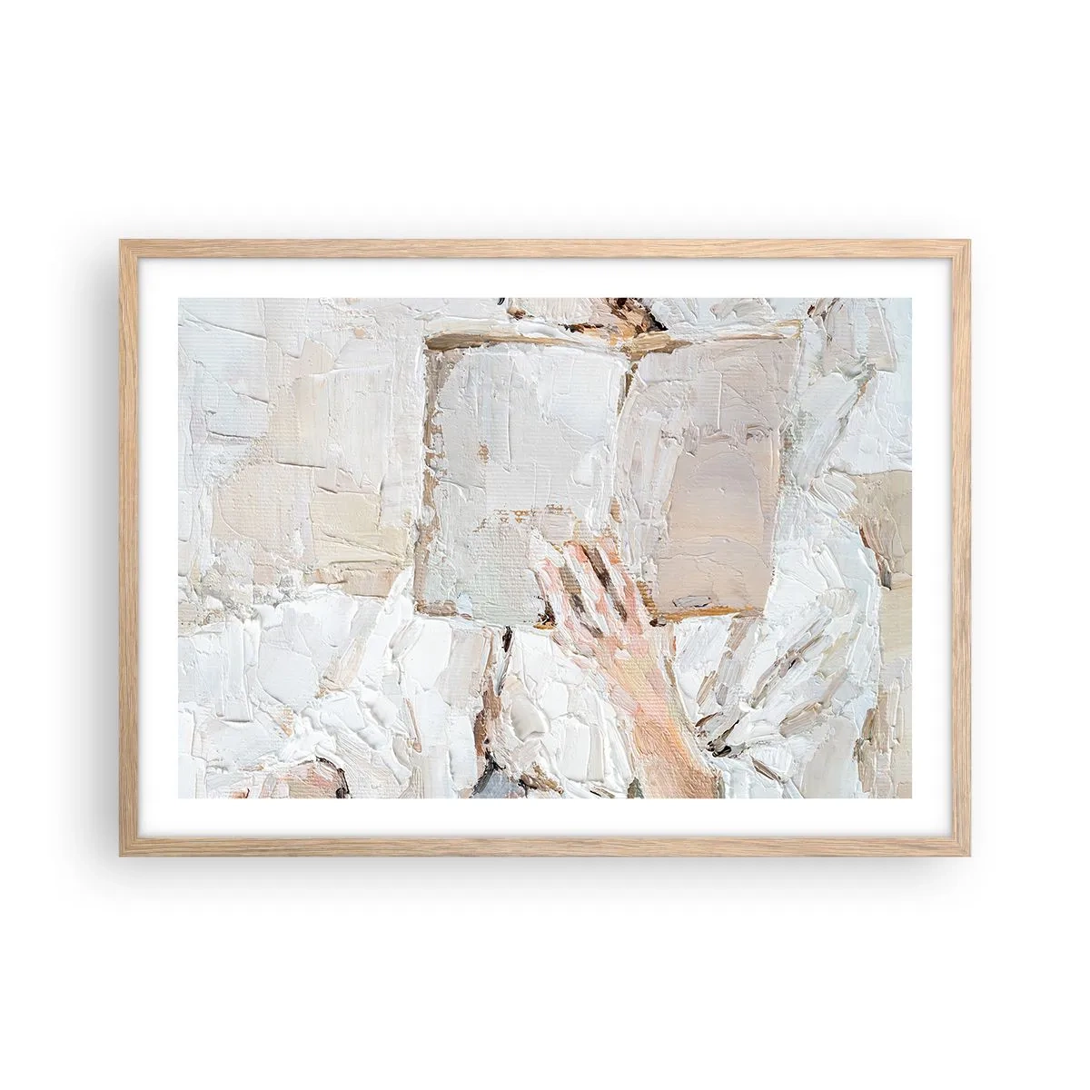 Pôster com moldura de carvalho claro - Em outro mundo - 70x50 cm