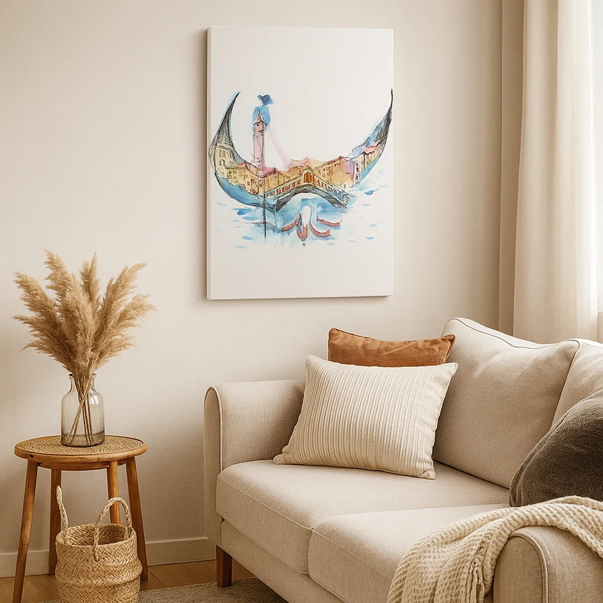 Quadro em tela - Navegamos pela cidade - 50x70 cm