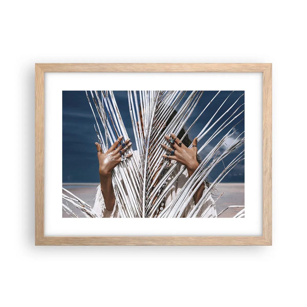 Pôster com moldura de carvalho claro - A xamã - 40x30 cm