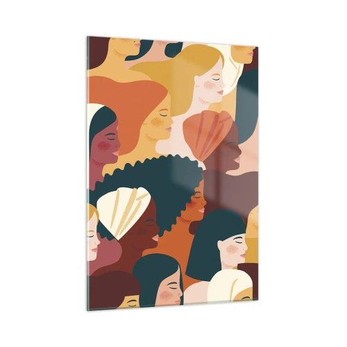 Quadro em vidro - Apenas feminilidade - 50x70 cm