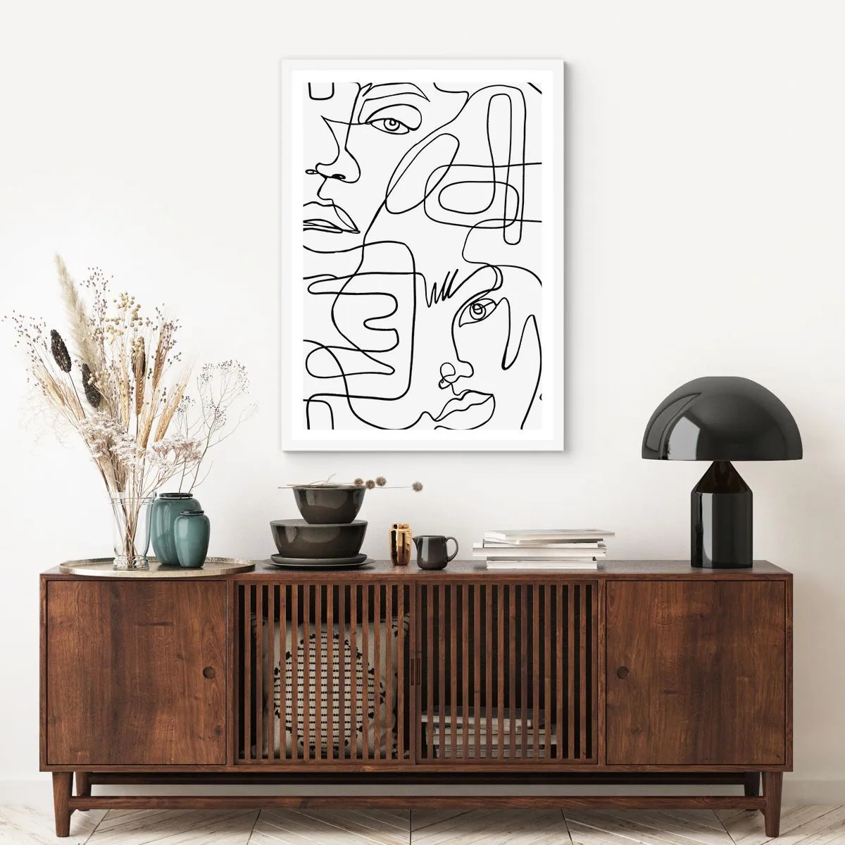 Pôster em moldura branca - Em emoções emaranhadas - 61x91 cm