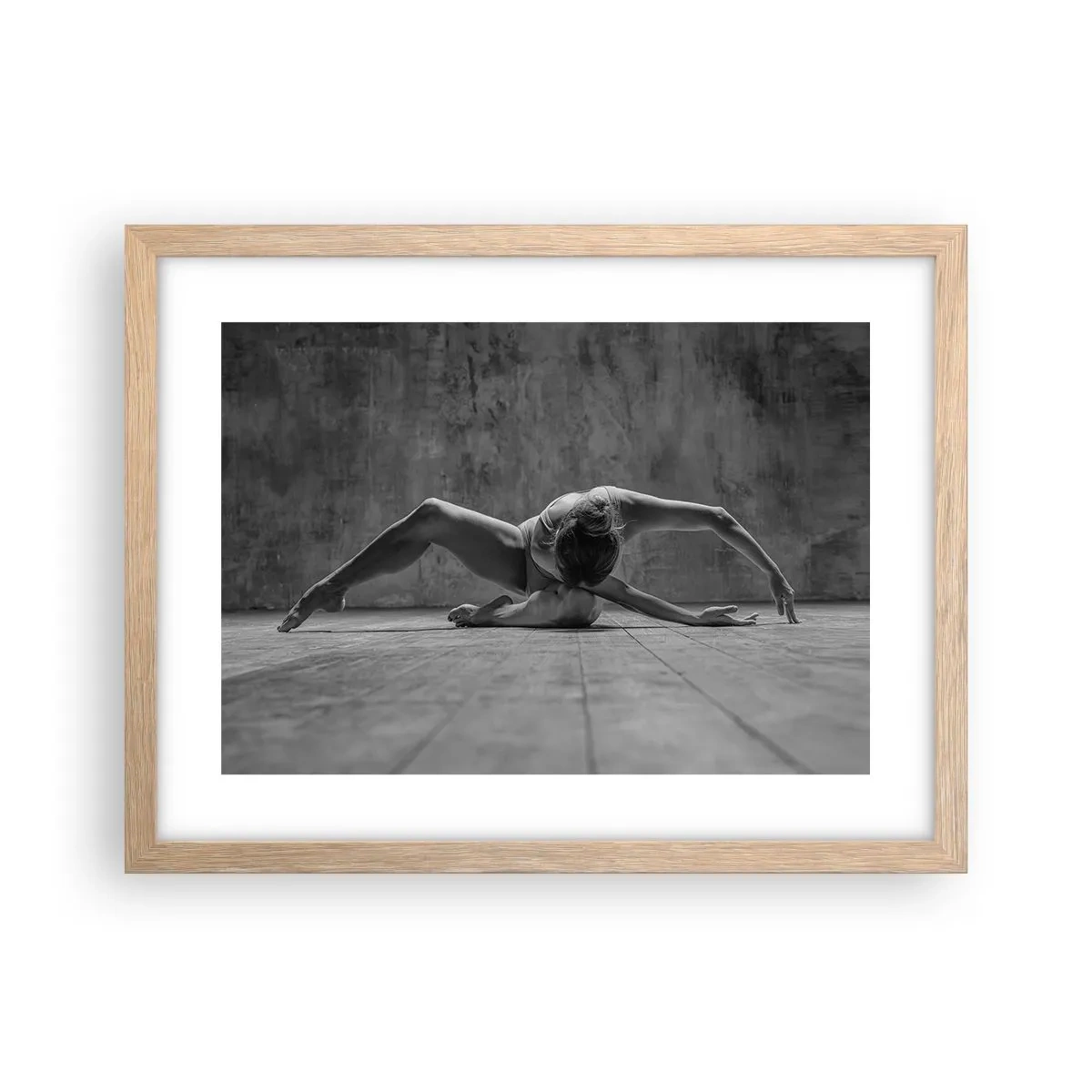 Pôster com moldura de carvalho claro - Simetria encontrada - 40x30 cm