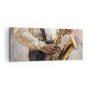 Quadro em tela - Hora do solo - 100x40 cm