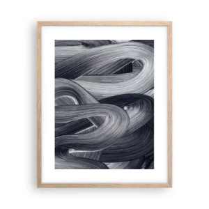 Pôster com moldura de carvalho claro - A fluidez da realidade - 40x50 cm