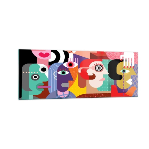 Quadro em vidro - Viemos da parte do Sr. Picasso - 140x50 cm