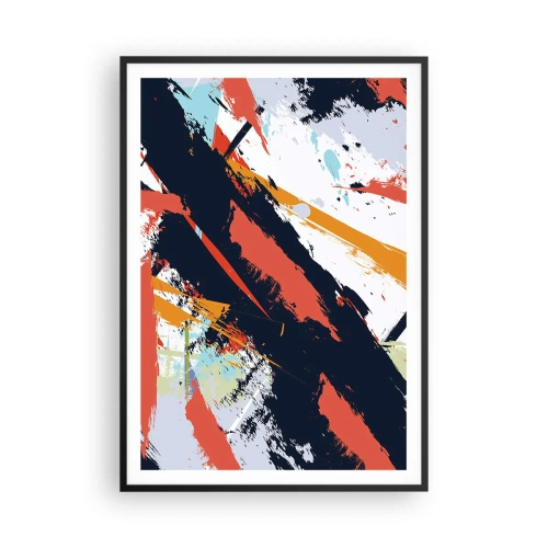 Pôster com moldura preta - Composição dinâmica - 70x100 cm