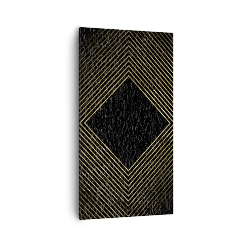 Quadro em tela - Geometria em estilo glamoroso - 55x100 cm