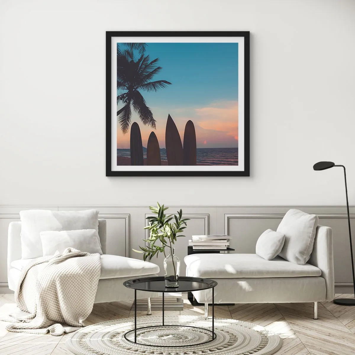 Pôster com moldura preta - Amanhã também será divertido - 60x60 cm