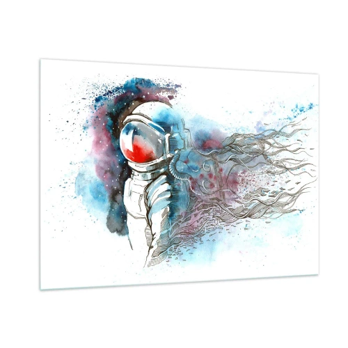 Quadro em vidro - Sozinho com o espaço - 100x70 cm