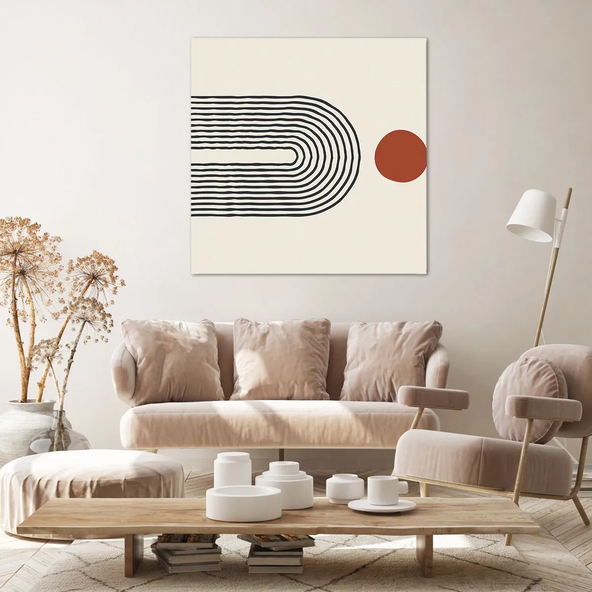 Quadro em tela - Magnetismo de formas e cores - 30x30 cm